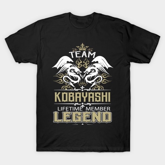 Kobayashi Name T Shirt -  Team Kobayashi Lifetime Member Legend Name Gift Item Tee T-Shirt by yalytkinyq